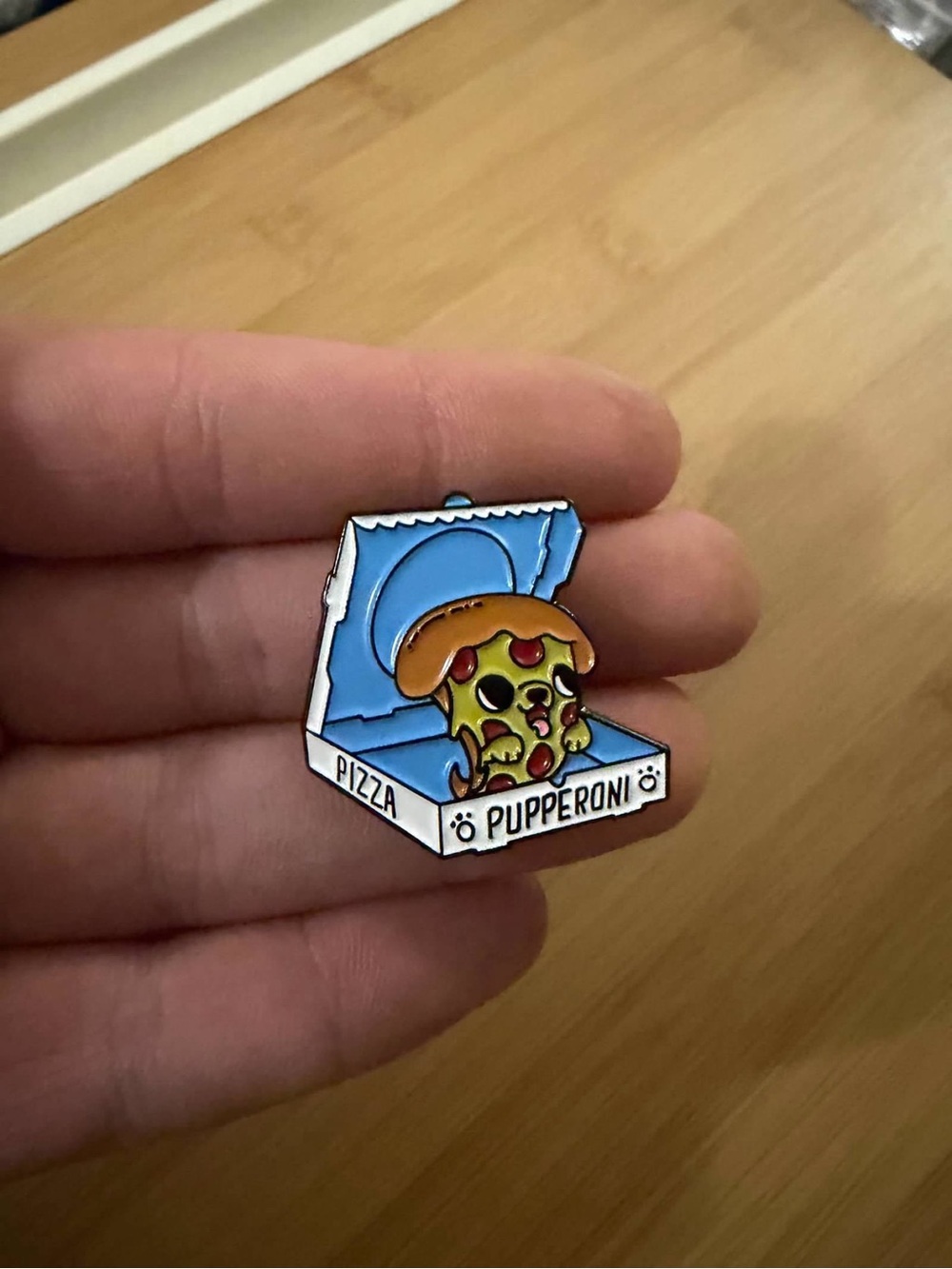 Pupperoni Pizza Puppy Enamel Pin Cute Dog Food Pun